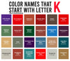 180 Colors That Start With K: Color Names, Hex, RGB, CMYK Codes