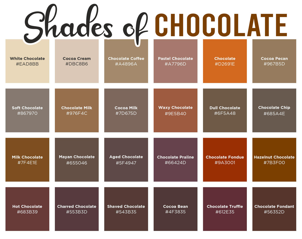 Chocolate Color Palette Brown Earth Tone Color Palette | Color Scheme