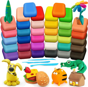 36 Color Air Dry Clay Kit with Tools – Soft, Lightweight DIY Modeling Clay for Kids